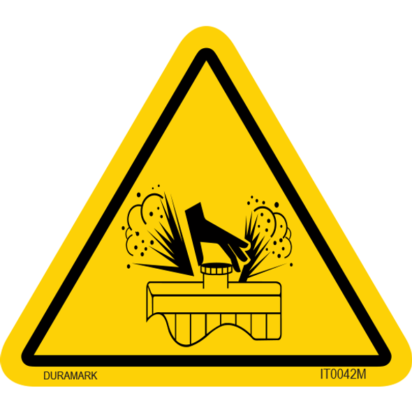 ISO safety label - Triangle - Pressurized/Explosion