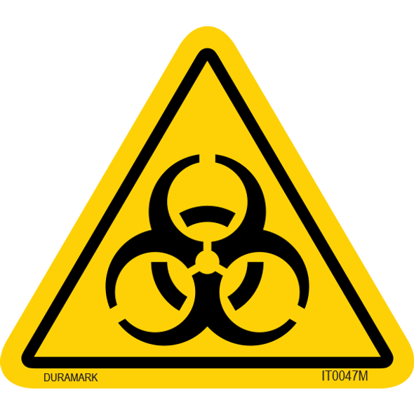 ISO safety label - Triangle - Exposure - Biohazard