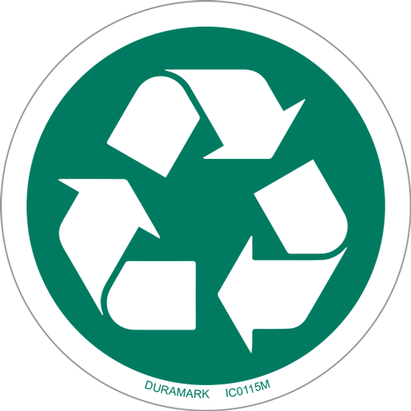 ISO safety label - Circle - Recycle