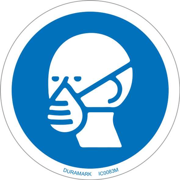 ISO safety label - Circle - Mandatory - Wear A Mask