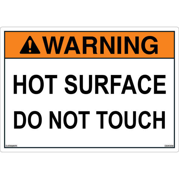 ANSI Safety Label - Warning - Hot - Do Not Touch
