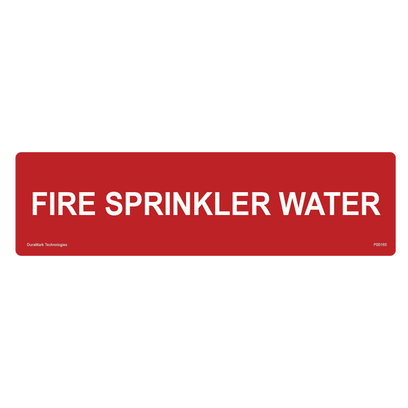 Fire Sprinkler Water - (Red Background)