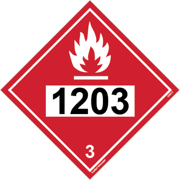DOT Flammable 3 1203 Hazardous Loads
