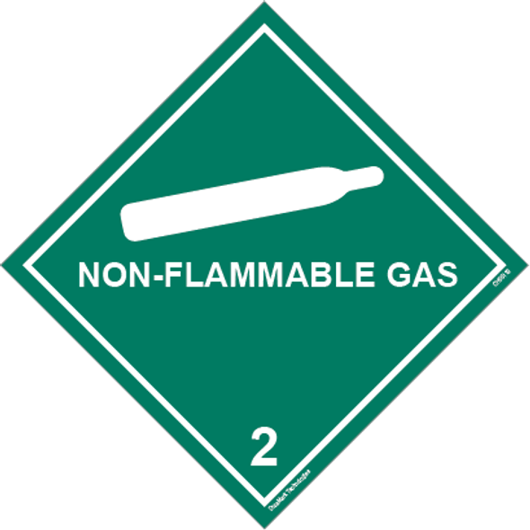 DOT Non-Flammable Gas 2 Hazardous Loads Label