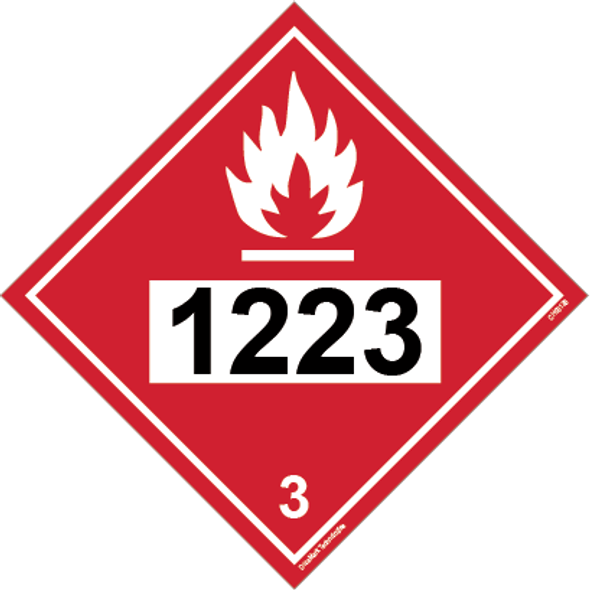 DOT Flammable 3 1223 Hazardous Loads Label