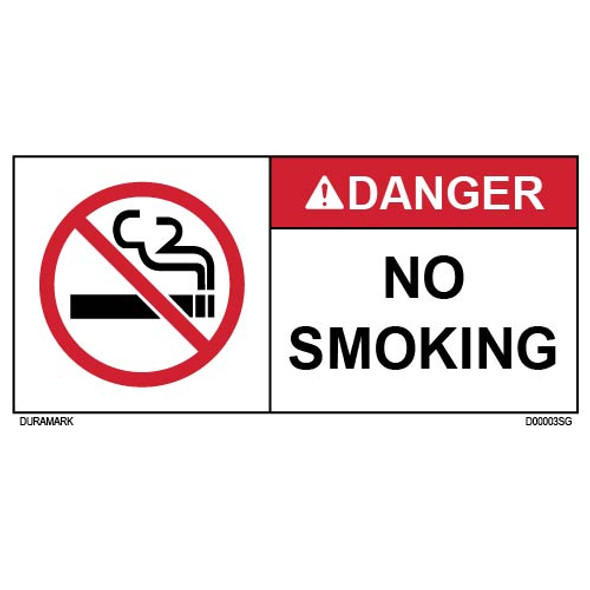 Danger - No Smoking - ANSI Safety Label