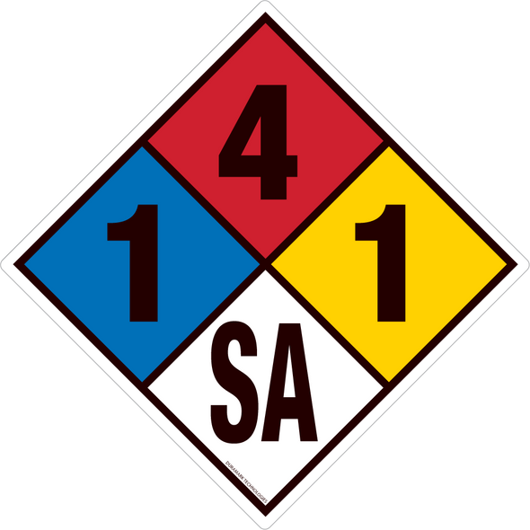 NFPA Diamond 1-4-1-SA