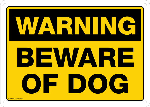 Warning Beware of Dog Sign