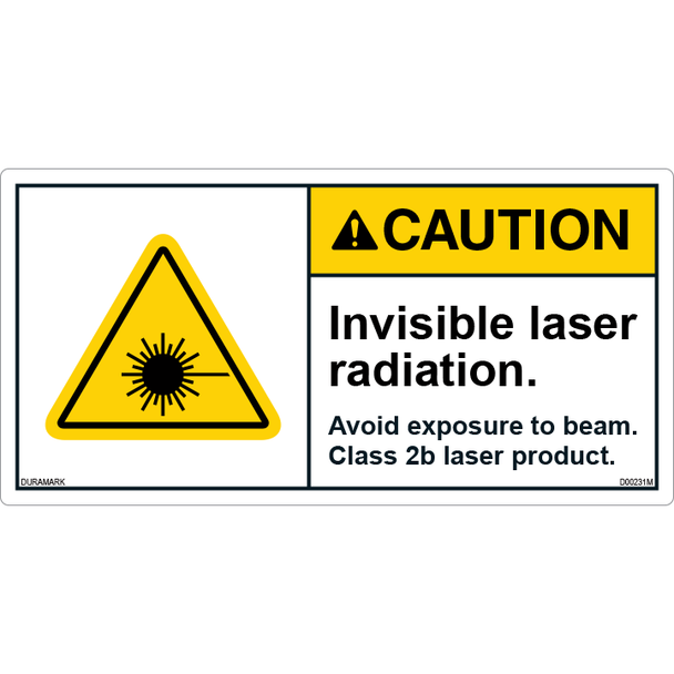 ANSI Safety Label - Caution - Laser Radiation - Class 2B