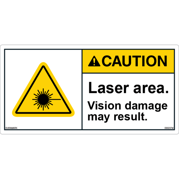 ANSI Safety Label - Caution - Laser Area