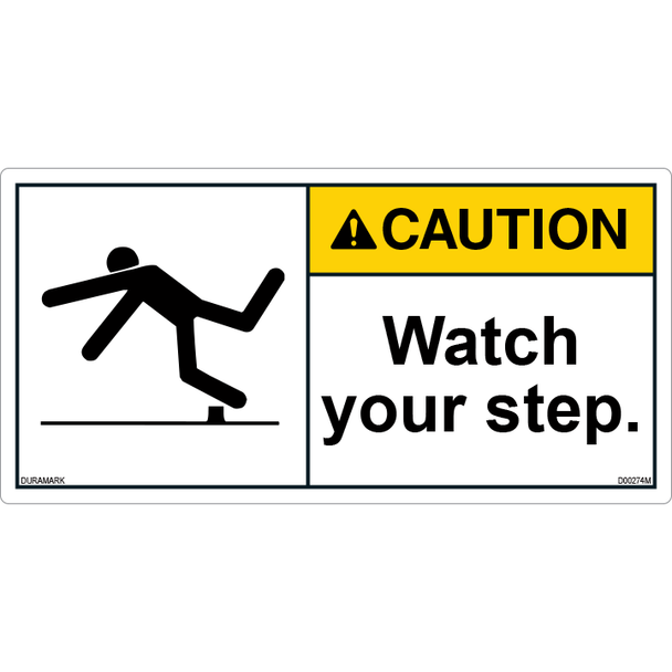 ANSI Safety Label - Caution - Watch Your Step