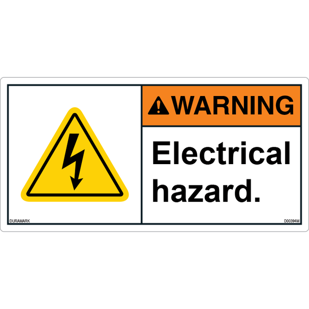 ANSI Safety Label - Warning - Electrical Hazard