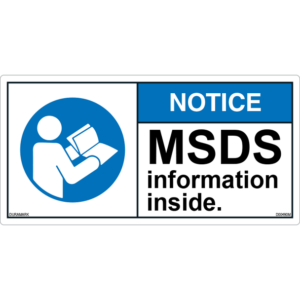 ANSI Safety Label - Notice - MSDS Information