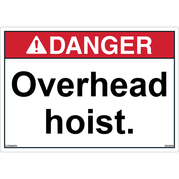 ANSI Safety Label - Danger - Crane - Overhead Hoist