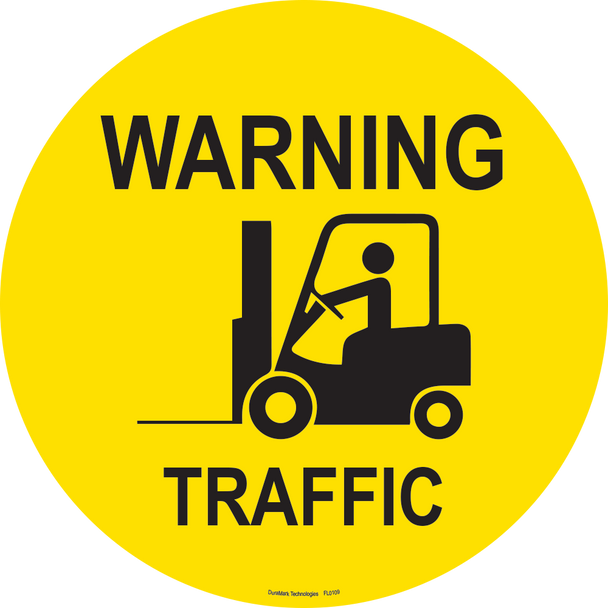 Warning Forklift Traffic Floor Label