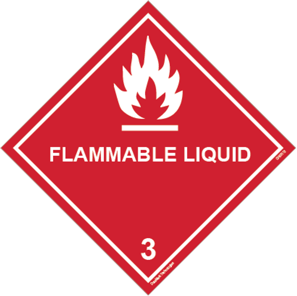 DOT Flammable Liquid 3 Hazardous Loads Label