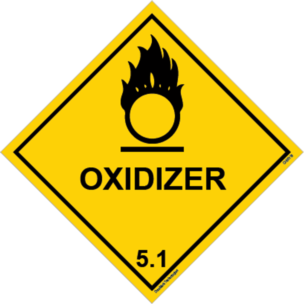 DOT Oxidizer 5.1 Hazardous Loads Label