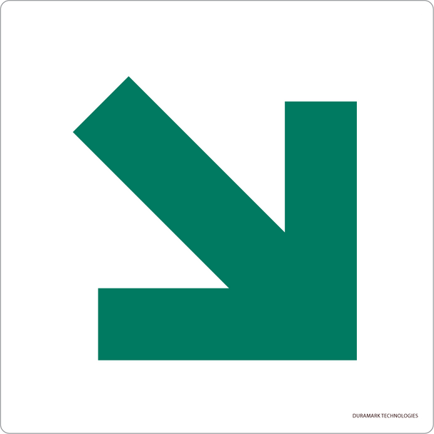 Green Diagonal Directional Arrow