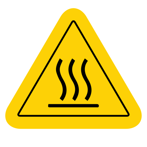 ISO W017 Burn Hazard / Hot Surface Label