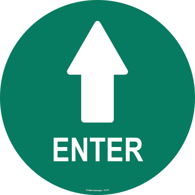 Enter with Arrow Floor Label