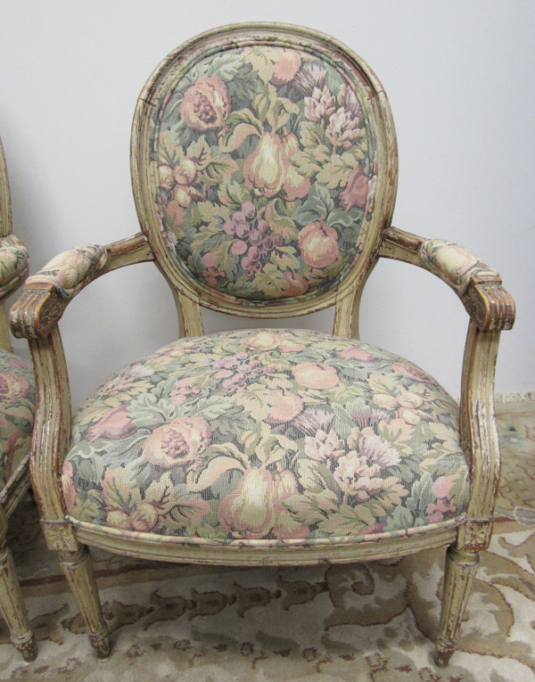 Antique French Slipper Chairs- a Pair