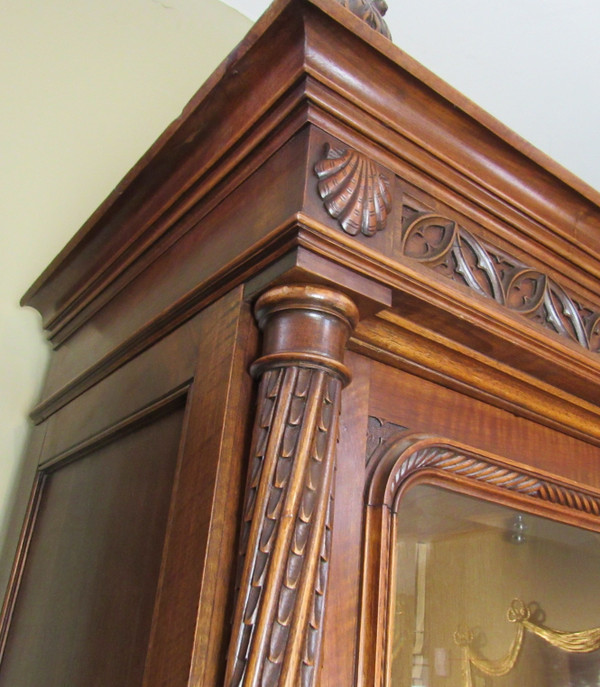 Late  19th - Early 20th Century English Walnut Gothic Style Bookcase