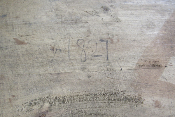 Tall Country Style Antique French Oak 2 Piece Cupboard Dated 1827 $2,495