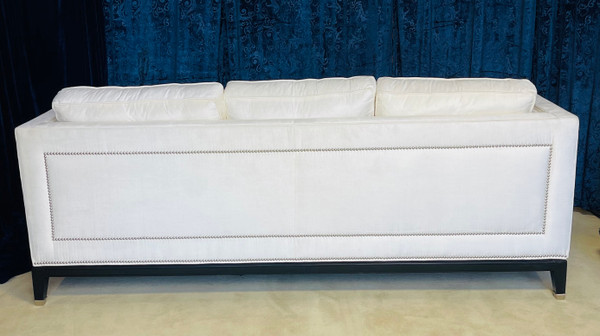 White Velvet Sofa Michael Weiss by Vanguard Furniture