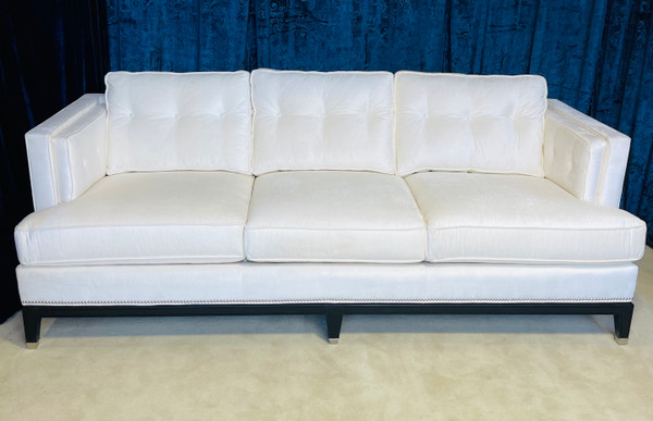 White Velvet Sofa Michael Weiss by Vanguard Furniture