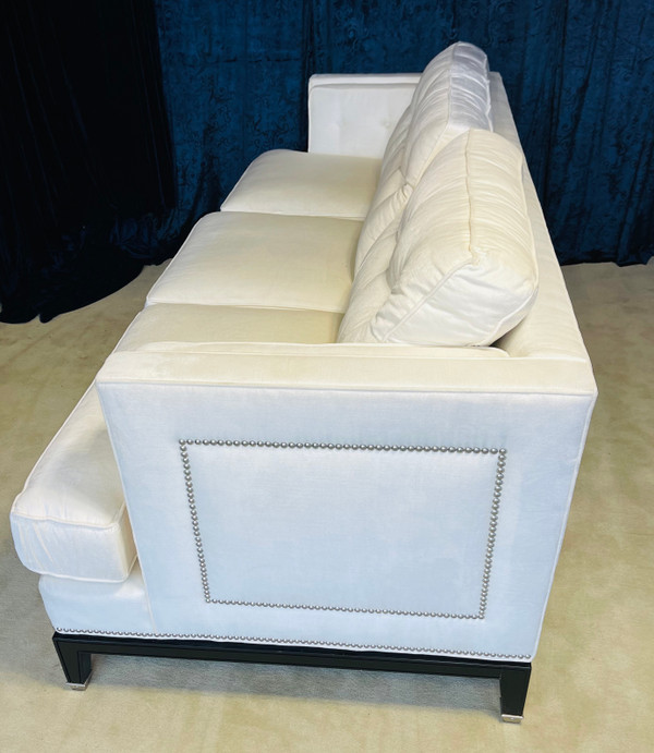 White Velvet Sofa Michael Weiss by Vanguard Furniture