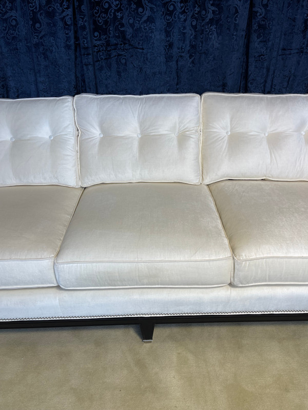 White Velvet Sofa Michael Weiss by Vanguard Furniture