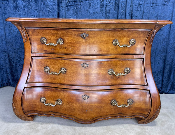 1990s French Style 3 Drawer Commode Bombay Chest by Century Furniture Company