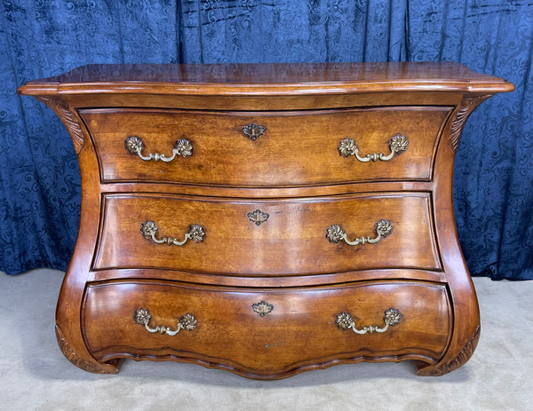 1990s French Style 3 Drawer Commode Bombay Chest by Century Furniture Company