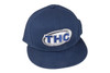 THC NE400-NVY-THC-EMB Logo Navy Flat Bill Snapback Cap Hat