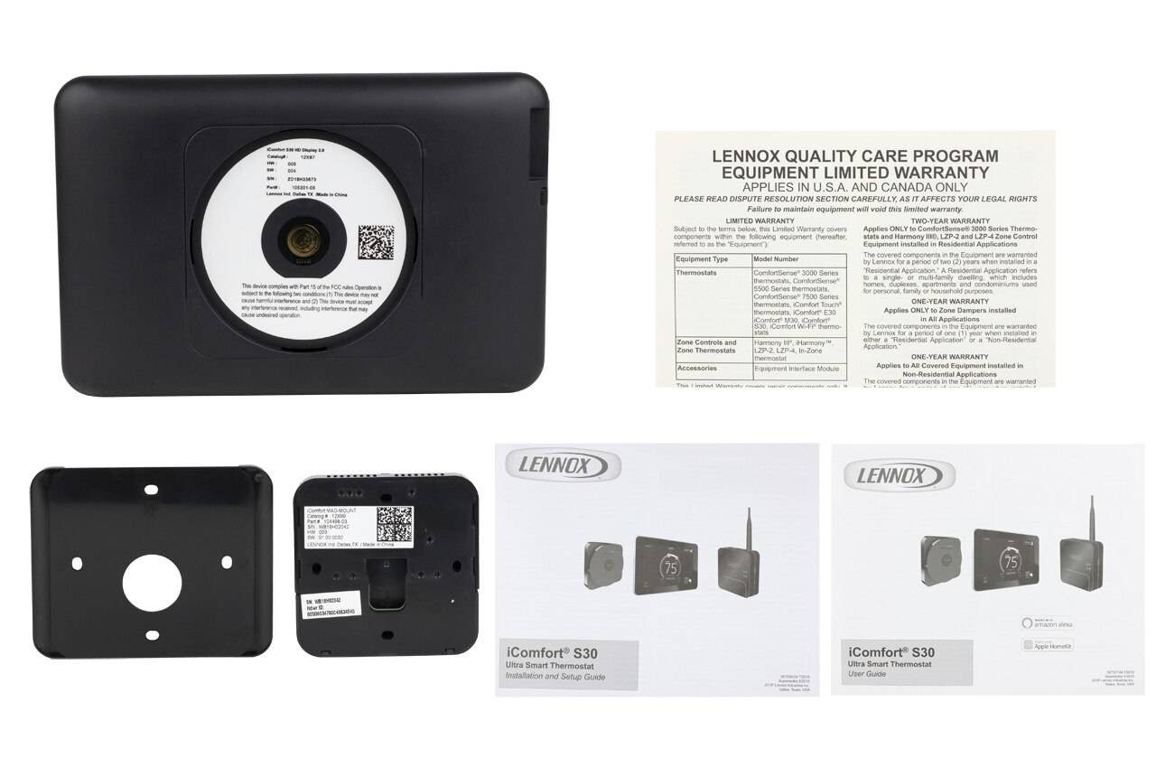 Lennox 12U67 iComfort S30 Programmable Thermostat