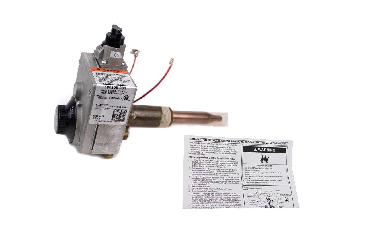 A.O. Smith 100111371 Gas Control Valve - Technical Hot & Cold Parts