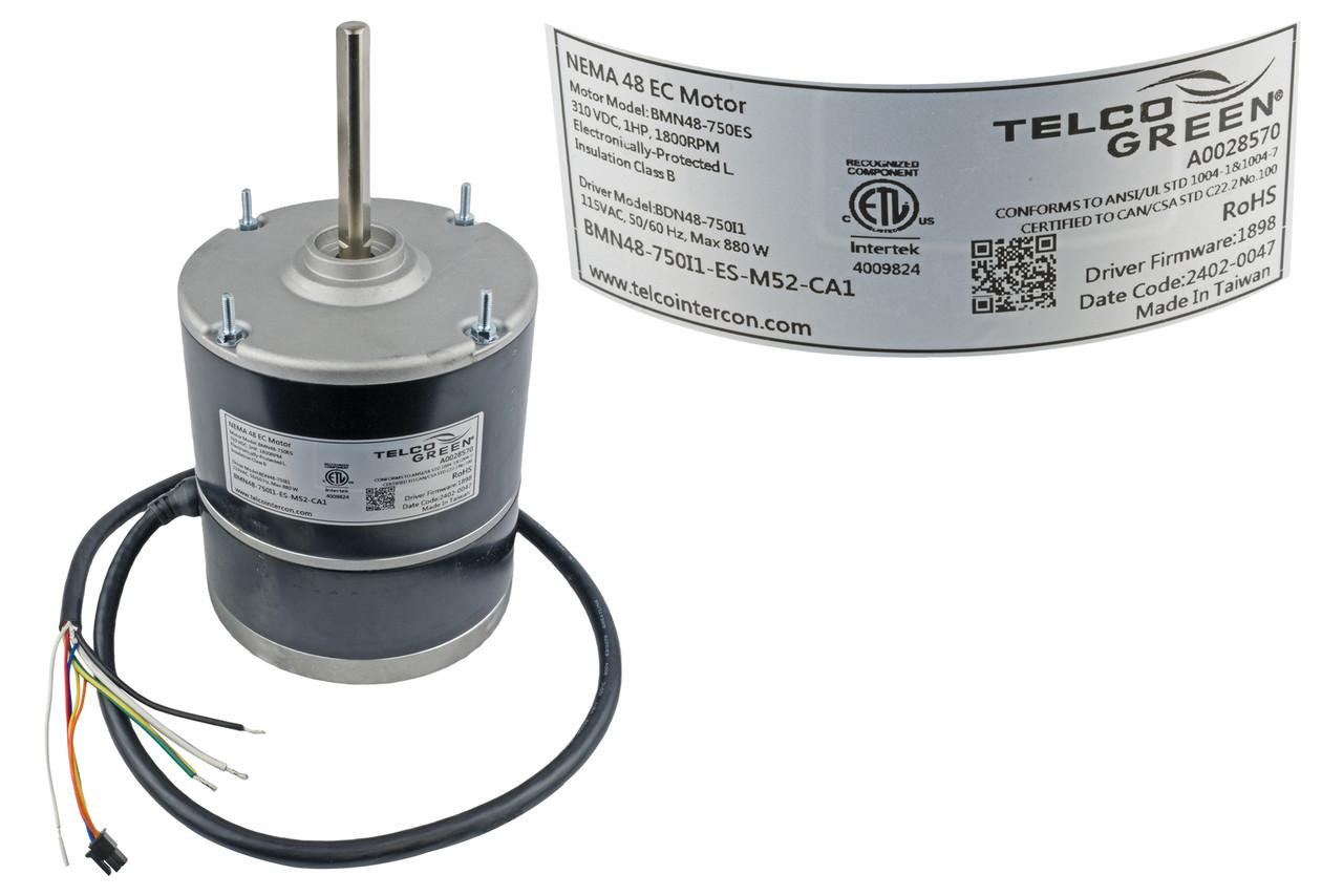 CaptiveAire BMN48750I1ESM52CA1E60115 Replacement Blower Motor