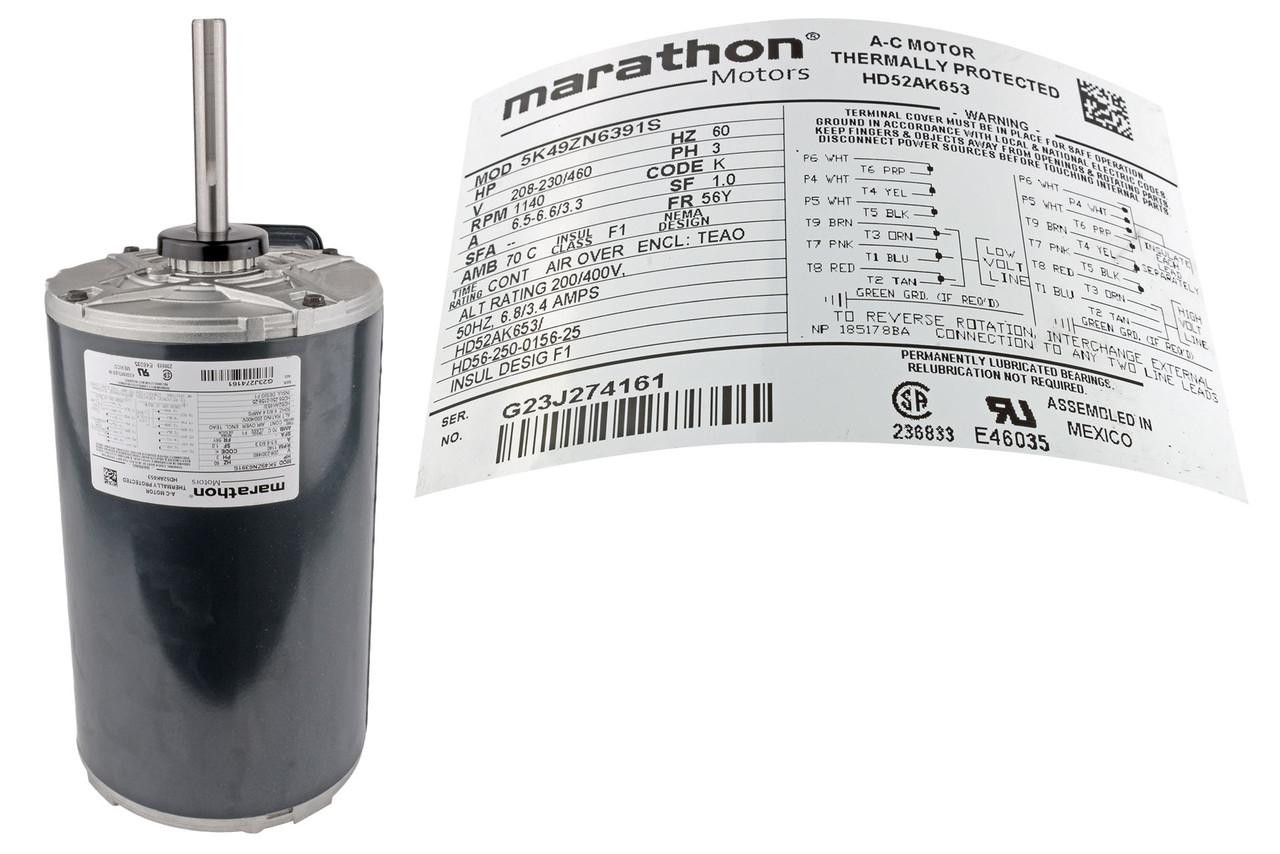 Carrier HD52AK653 Fan Motor