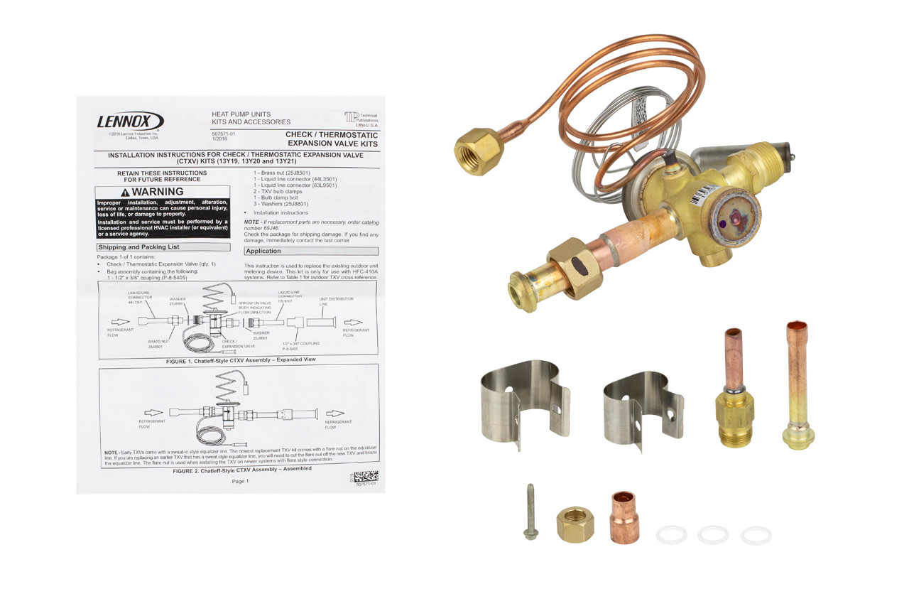 Lennox 13Y21 Thermal Expansion Valve Kit - Technical Hot & Cold Parts