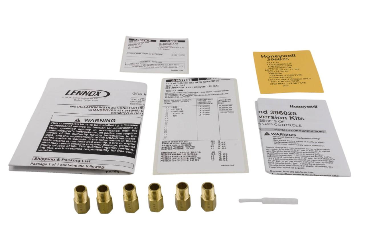 Lennox 44W49 Conversion Kit Propane to Natural Gas