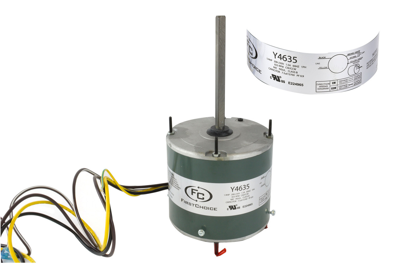 Lennox Y4635 Condenser Fan Motor - Technical Hot & Cold Parts