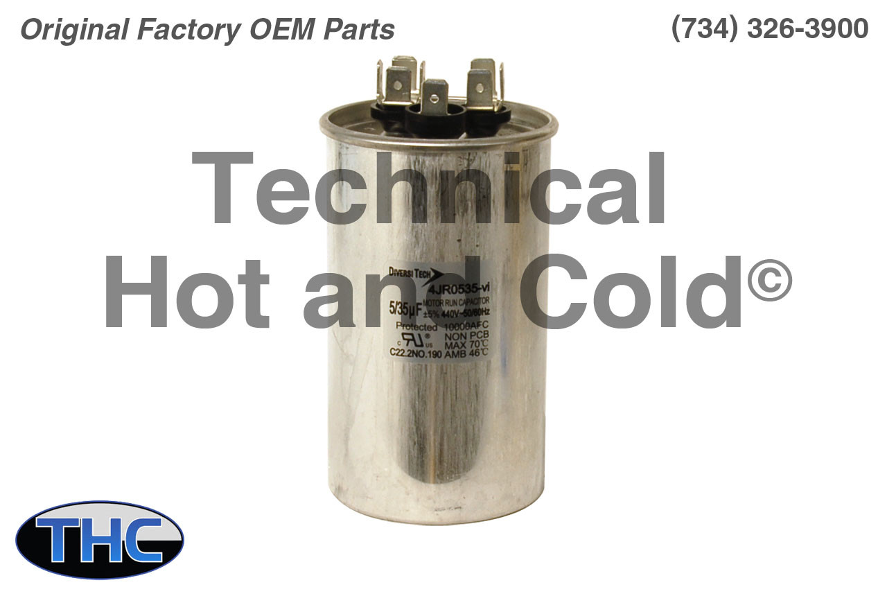 Diversitech 4JR0535 Dual Run Capacitor - Technical Hot & Cold Parts