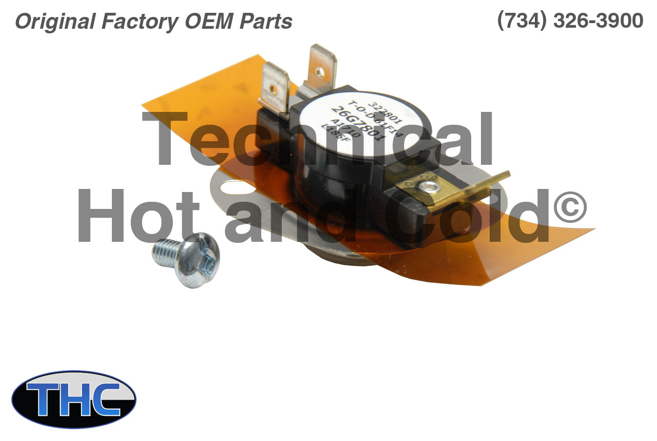 Lennox 26G78 High Limit Switch - Technical Hot & Cold Parts