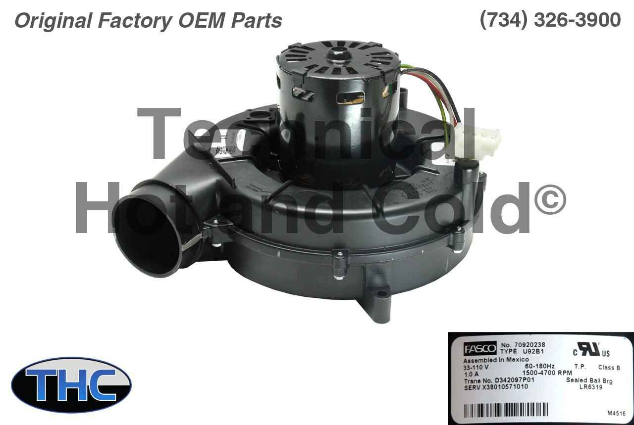 Trane BLW00879 Draft Inducer Motor Assembly