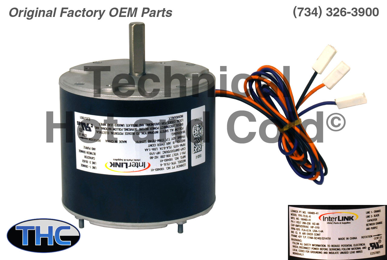 Lennox 12F49 Fan Motor - Technical Hot & Cold Parts