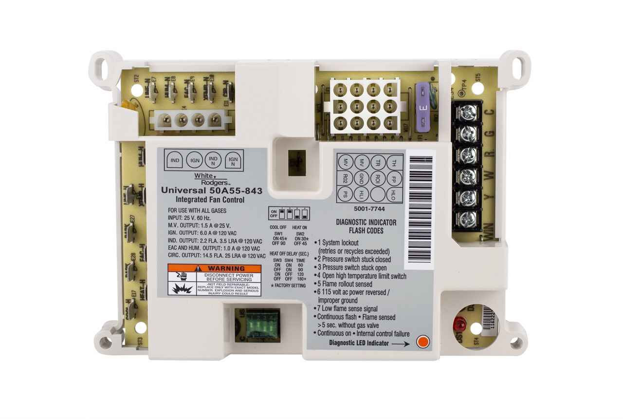 White-Rodgers 50A55-843 Integrated Furnace Control Board 