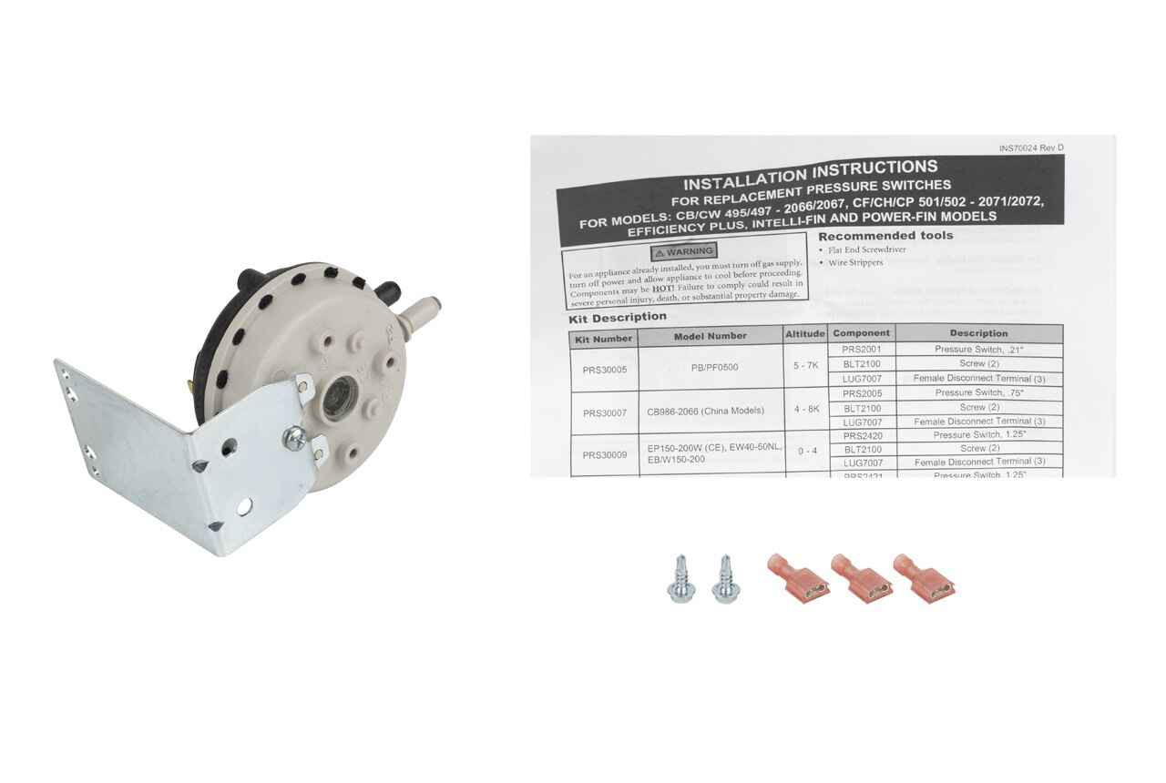 Lochinvar 100166234 Pressure Switch Kit