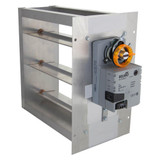iO HVAC Controls MD-2020 20 x 20 Rectangular 2 Position Zone Damper - Belimo 3 Wire Actuator