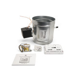 iO HVAC Controls UT32-VK-08 Ventilation Kit includes Titan Thermostat (UT32), 8" 24V Powered Open / Spring Closed Damper, and 20VA Transformer