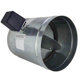 iO HVAC Controls D-09-PO Round 9 Fresh Air Damper, 24V, PO/SC
